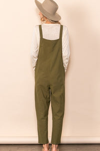 Olive Cozy Comfy Jumpsuit Overall