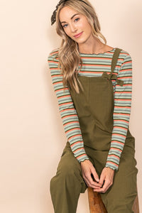 Olive Cozy Comfy Jumpsuit Overall
