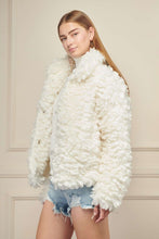 Off White Faux Fur Jacket