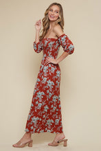 Red Maxi Off The Shoulder Smoking Dress