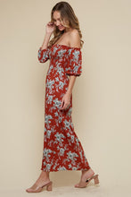 Red Maxi Off The Shoulder Smoking Dress