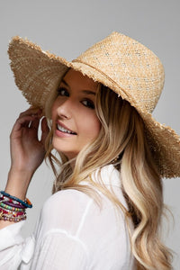 Natural Woven Raffia Sun Hat