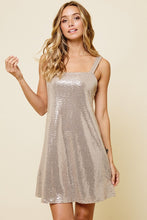 Gold Long Sleeve Sequin Dress with Cardigan