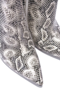 Snake Womens Pointy Toe Side Zipper Dress Boots