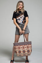 Desert Canyon Ethnic Print Tote Bag