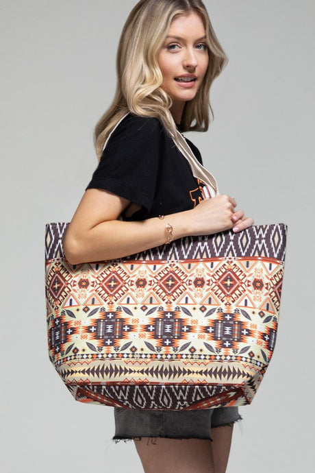 Desert Canyon Ethnic Print Tote Bag