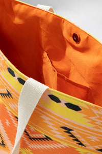 Tangerine(ye) Ethnic Print Tote Bag