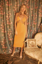 Orange Skinny Cutout Mini Dress