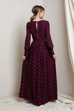 Red Long Sleeve Surplice Maxi Dress