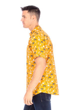 Yellow Men'S Printed Woven Shirt