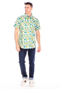 Green Printed Woven Shirt