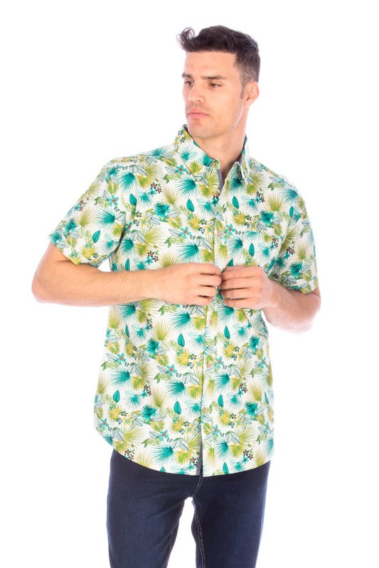 Green Printed Woven Shirt