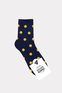 Dark Blue Woman Socks - Smile -4(10pairs)