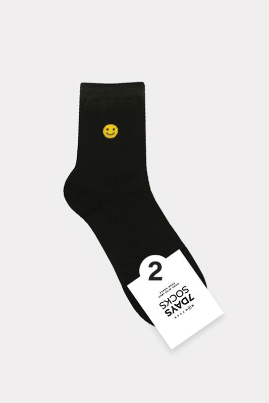 Black Woman Socks - Smile Pattern -2(10pairs)