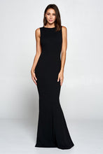 Black Ruffle Bow Maxi Dress Gown