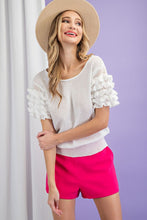 Off White Tiered Ruffle Sweater Top