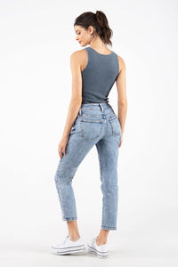 Acid Wash High Rise Carpenter Women Jeans