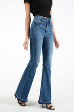 Medium Blue High Rise Flare Women Jeans