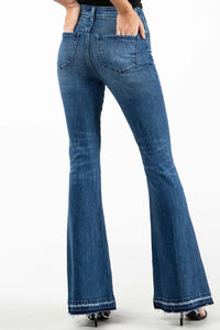 Medium Blue High Rise Flare Women Jeans