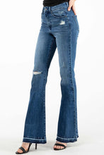 Medium Blue High Rise Flare Women Jeans