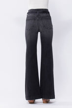Dark Denim Super High Rise Black Flare With Tie Waist Belt
