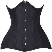 Black Cotton Under Bust Corset