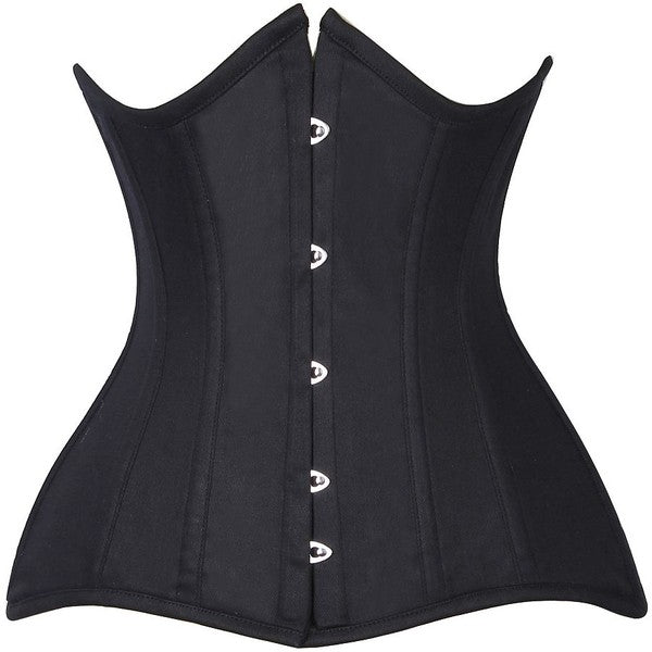 Black Cotton Under Bust Corset