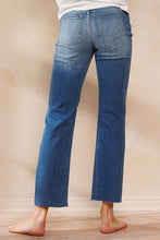 High Rise Straight Leg With Distress And Raw Hem