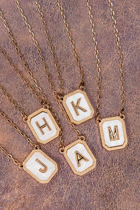 Gold/White Alphabet Necklace