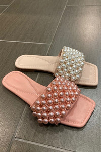 Pink Fashion Faux Pearl Sandals
