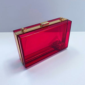 The Transparent Clutch Purse, Acrylic Bag See Through