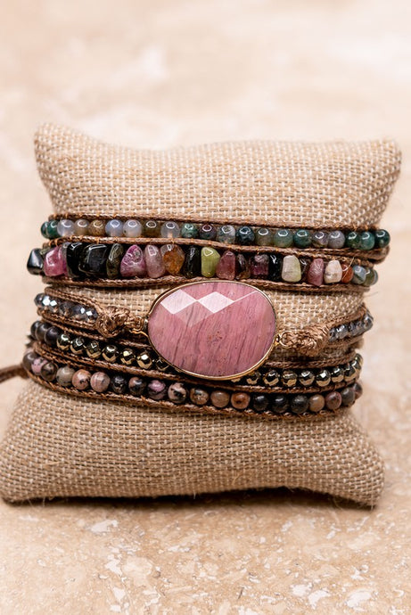 Rose Multi Natural Stone Bracelet