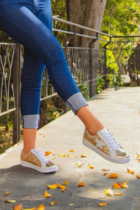 Golden Fashion Sneakers
