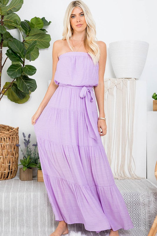 Light Purple Flowy Maxi Dress Aquarius Brand Light Purple Flowy Maxi Dress Aquarius Brand