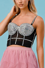 Black Skinny Diamond Top