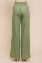 Light Olive Woven Solid Long Pants
