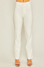 Ivory Woven Solid Long Flared Pants