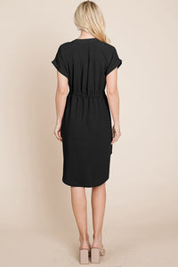 Black Summer Button Down Dress