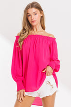 Fuchsia Off Shoulder Blouse