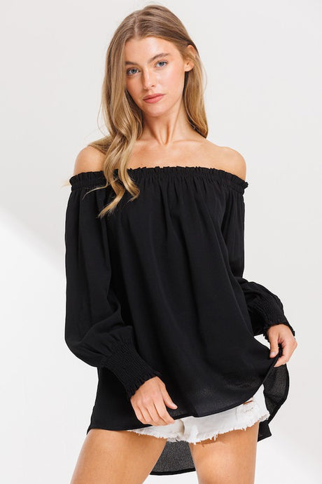 Black Off Shoulder Blouse