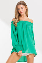 Bottega Green Off Shoulder Blouse