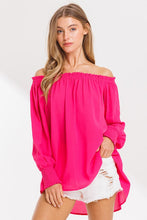 Fuchsia Off Shoulder Blouse