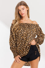 Leopard Off Shoulder Blouse