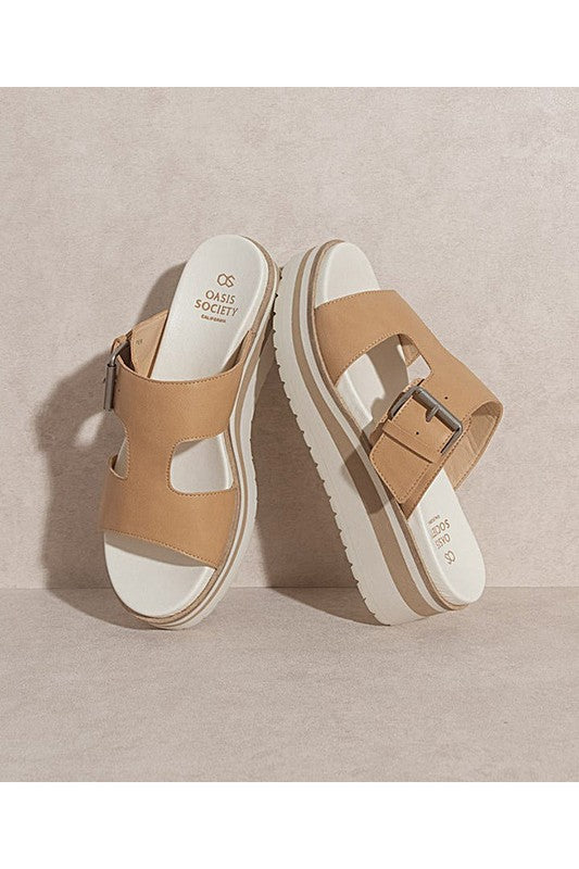 Brown Summer Platform Slippers