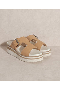 Brown Summer Platform Slippers