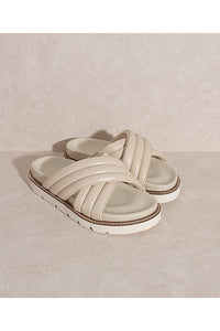 Beige Bubble Soft Sole Slippers