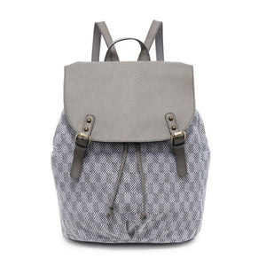 Light Grey Patterned Backpack