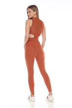Brown Wrap-Around Sports Top