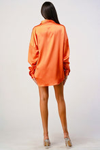 Orange Satin Short Set