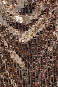 Sleeveless Scoop Neck Big Sequins Mini Dress